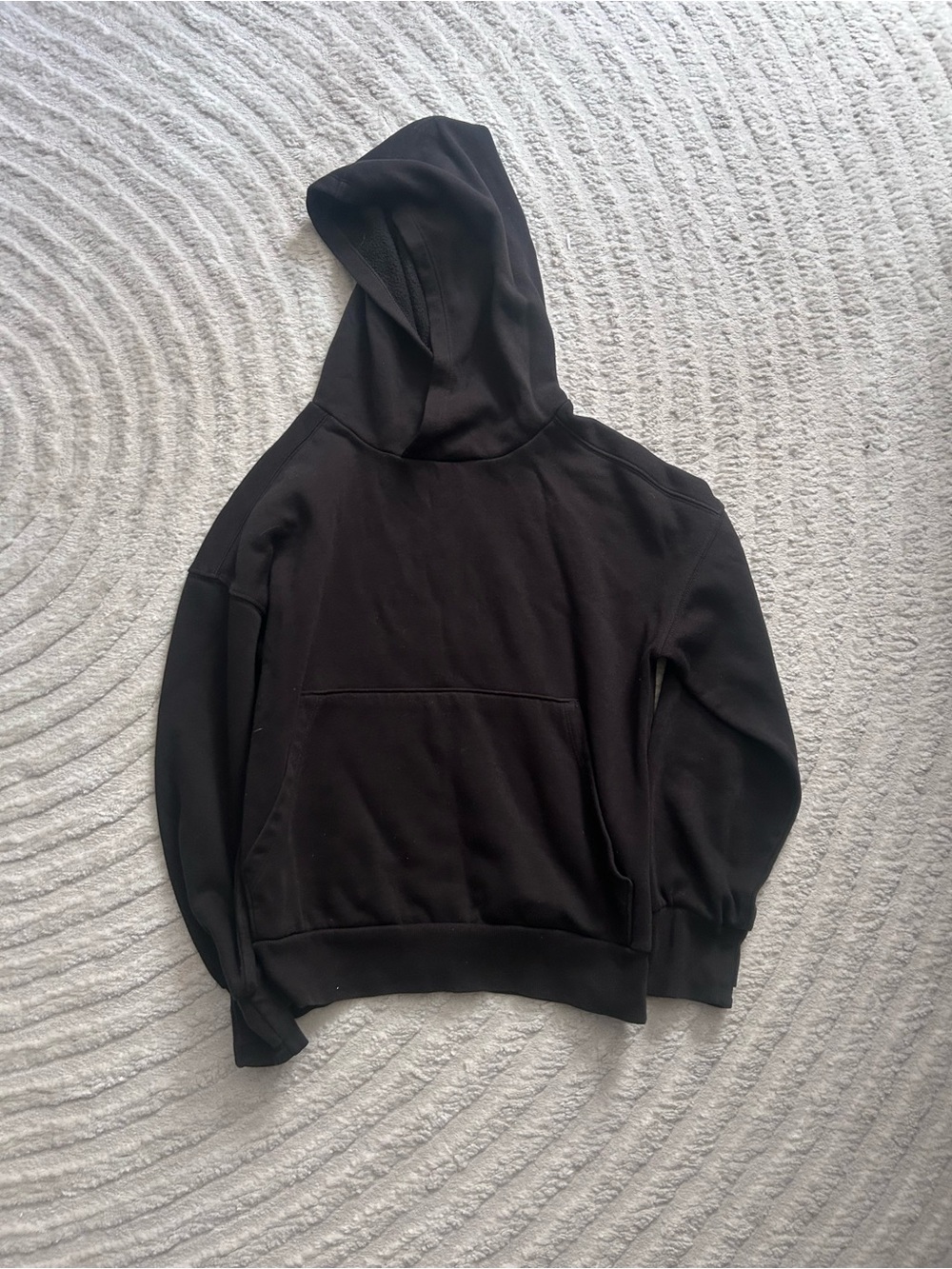 Kid’s Black Hooded Pullover Sweatshirt Size L